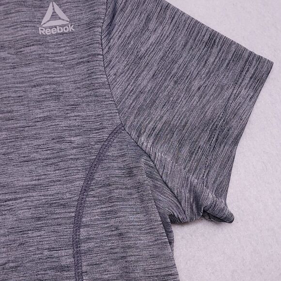 Reebok Casual Athletic Short Sleeve T-Shirt Womens Size Extra Small XS Gray - Picture 5 of 11